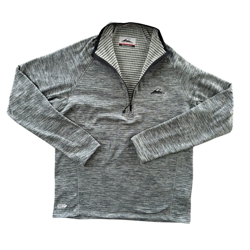 MONTAGNE Polar Vent Waffle Fleece Inner 1/4 Zip Pullover Base Layer, Men's Med